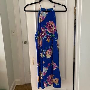 Everly blue coral dress size large